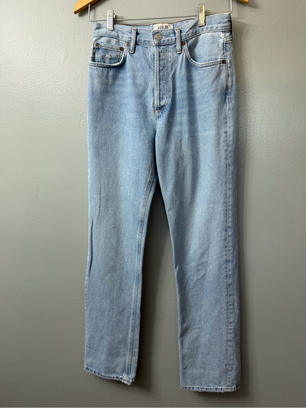 Agolde Lana Blue Straight-Leg  Jeans 25
